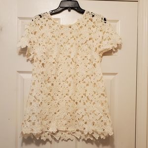 Lace overlay shirt